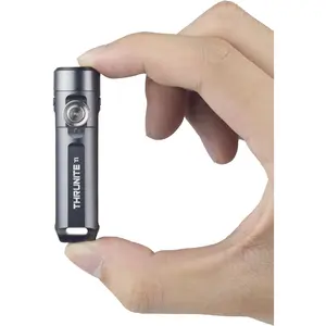 Ti Mini Keychain Flashlight, USB-C Rechargeable EDC Pocket Light, Bright 650 Lumens Small Keychain Gadget for Camping, Everyday Carry, Indoor Outdoor Use (Grey Cool White)