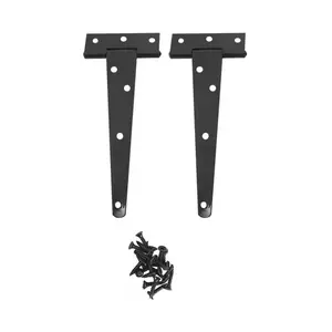 Triangle Cabinet Hinges, 2 Pack T-Shaped Garden Shed Door Latches, Stable Support, Fits 6/8 Inch Wooden Doors, Ideal for Lightweight Furniture Hardware