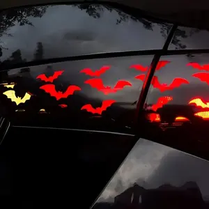 Creative Ghost Bat Pattern Car Tail Light Decal, Cute Self-adhesive Brake Light Decal, Waterproof Durable Car Decals for Car Truck SUV, Sticker for Cars