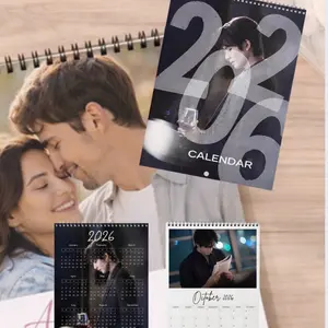 Custom 2026 Calendar Personalized & Handmade 8.5x11 Hard Cover Photo Glossy Paper Custom Design Handmade Craftsmanship Perfect for Planning Organizing Year 2026