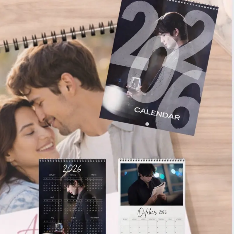 Custom 2026 Calendar Personalized & Handmade 8.5x11 Hard Cover Photo Glossy Paper Custom Design Handmade Craftsmanship Perfect for Planning Organizing Year 2026