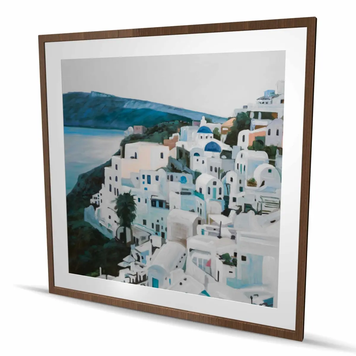 Begin Home Decor C1FM48486TNAQD 48 x 48 in. Travel In Greece - Best Sellers Hyperrealist Framed Print Wall Art