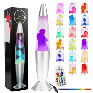 17 Color Changing LED Liquid Motion Lamp with Remote Mood Lamp Night Light Design for Kids Party Birthday Home Decor Novelty Lighting Decoration