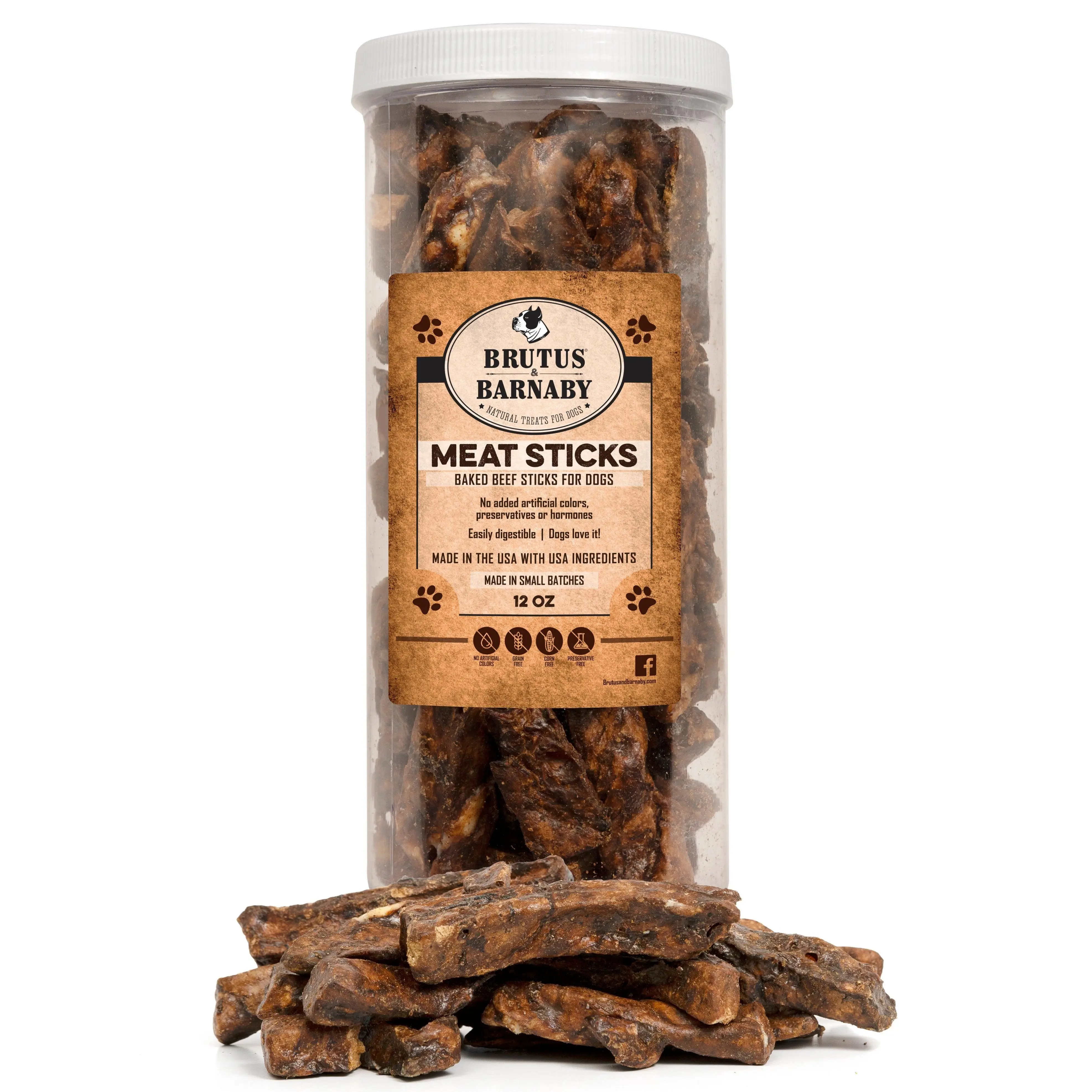 Beef Meat Sticks for Dogs - Thick & Hearty Beef Liver & Lung Sticks Made in USA