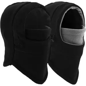 Balaclava Ski Mask 2 Pcs - Windproof Warmer Fleece Adjustable Winter Mask for Men Women