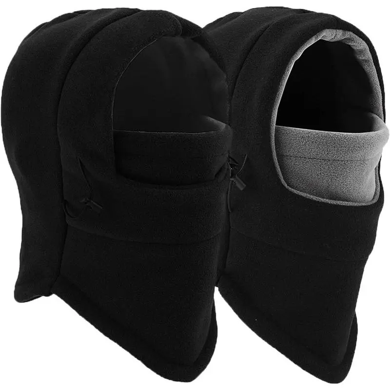 Motorcycle Protective Gear 2-Pcs Balaclava Ski Gaiter Masks - Windproof Fleece Warmer, Adjustable Full Face Gaiter, Neck Guard for Men, Gaiter Mask