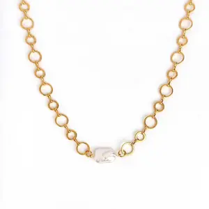 Halo Fresh Water Pearl Necklace Water Resistant