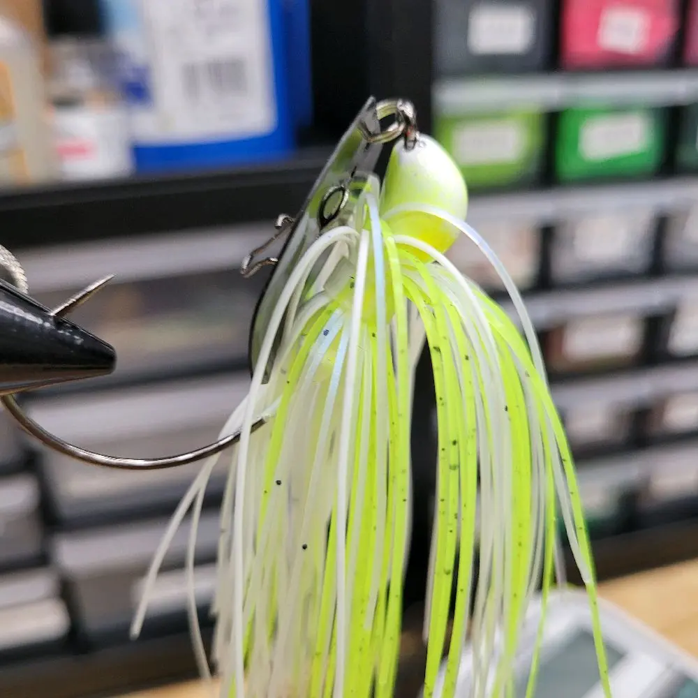Chartreuse n White swim/chatter bait