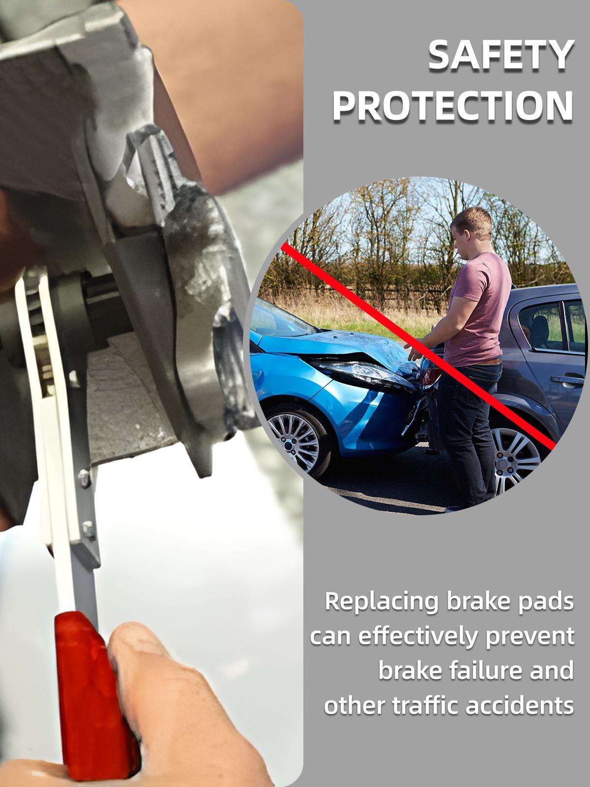 Brake Caliper Press Tool Car Piston Spreader Pad with 360 Degree Swing Ratchet Hand Wrench, Pro Brake Repair Tool Expander for Single Twin Quad Piston Disc Brake, Smooth Spreader Pads for Car Maintenance DIY & Mechanics,car accessories