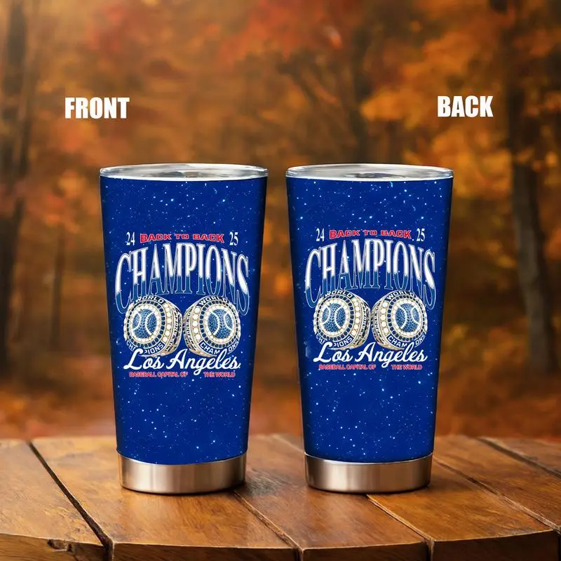 LA Champs Tumbler 20oz/30oz - Limited 2025 LA Champions Cup Design, Perfect Holiday Gift For Fans, Family And Coworkers, Premium Insulated Water Bottle