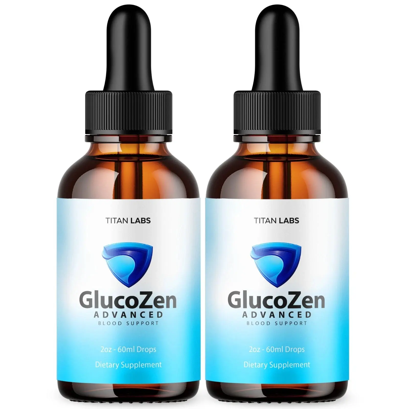 (2 Pack) GlucoZen Drops Advanced Blood Support Suppleement Gluco Zen 60 Servings