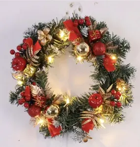 Small Lighted Wreath - 10 inches