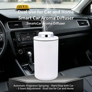This smart car diffuser turns my smelly commute into a spa ride  Starts/stops with my car, 3 adjustable levels! Natural plant-based scents last all day, no more fast-food funk in my car! Player Air Freshener accessories guys women Retro