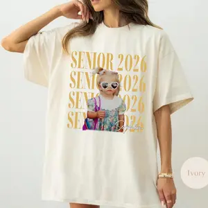 Personalized Senior 2026 Shirt, Custom Photo Comfort Colors Senior Shirt, Class of 2026 Shirt, Graduation Tee, Senior Gift, Proud Senior Tee