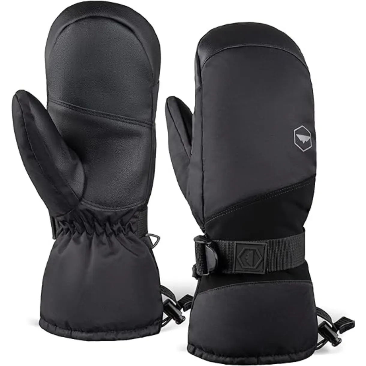 Winter Ski Mittens Men & Women - Adult Snow Mitts for Cold Weather - Waterproof Gloves Snowboarding, Skiing