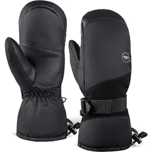 Winter Ski Mittens Men & Women - Adult Snow Mitts for Cold Weather - Waterproof Gloves Snowboarding, Skiing