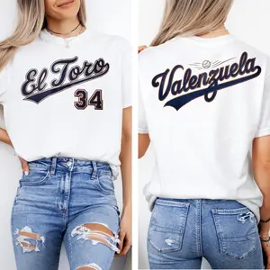 Fernando El Toro T Shirt, Dodgers, RIP Fernando Valenzuela Shirt, Baseball Shirt, 34 Shirt, Print Crew neck, Unisex, Cotton, Graphic Tee