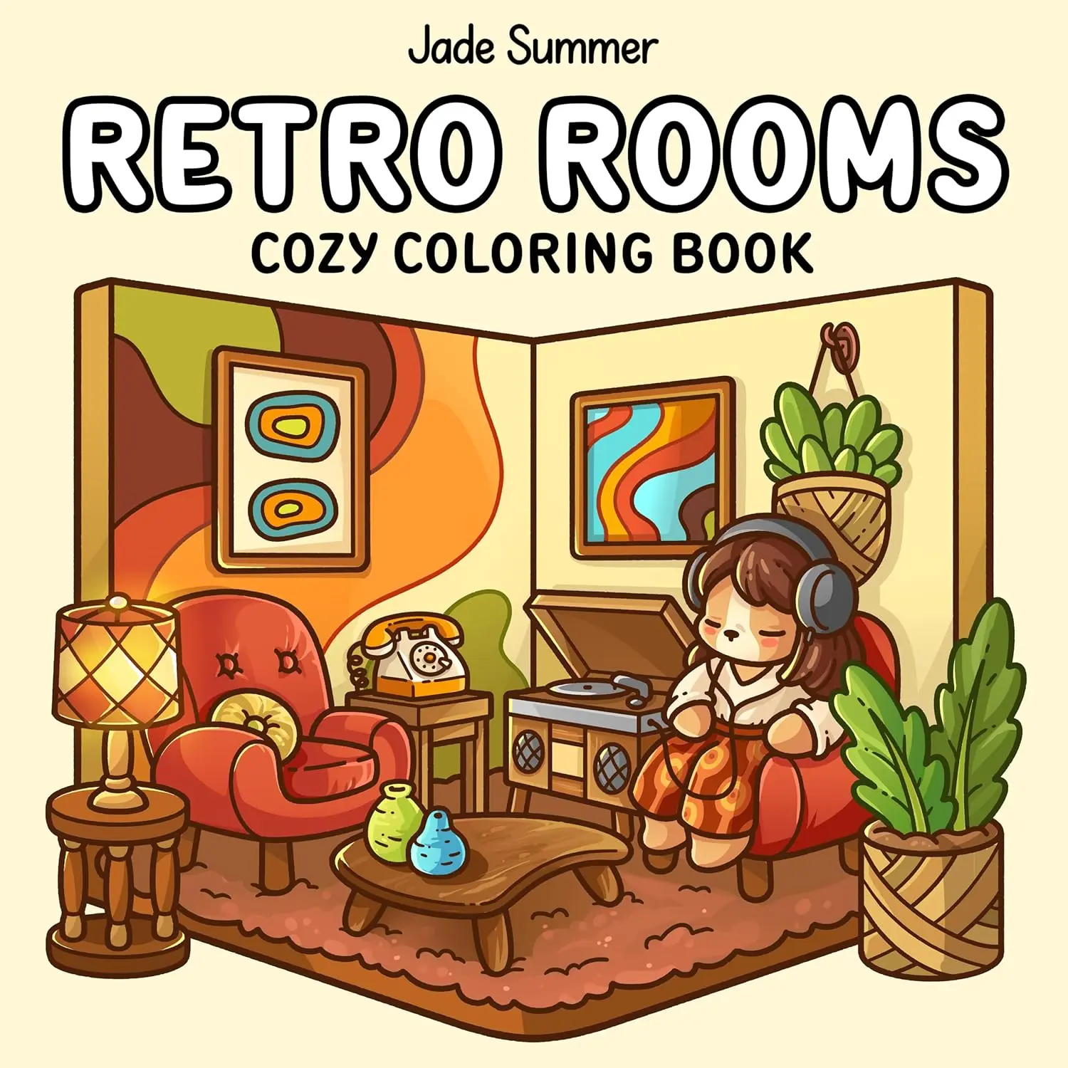 Retro Rooms: Cozy Coloring Book for Adults and Teens with Vintage Interiors and Timeless Scenes for Relaxation