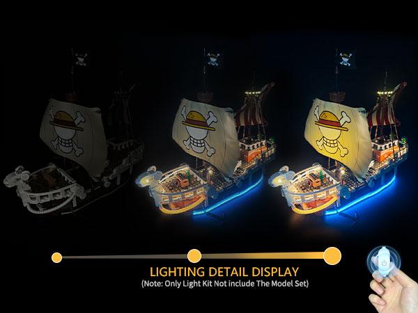 LYBMTWF LED Lighting Kit for LEGO 75639 One Piece Pirate Ship Building Block Model Lighting— DIY Light Upgrade & Modification Kit | Fun Accessory Designed for Anime Fans | An Excellent Birthday Gift Choice (Model Not Included)