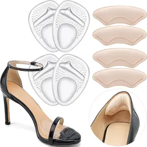 [New Deal] Heel Cushion Pads & Metatarsal Inserts – Ball of Foot Cushions for Women, Heel Grips Liners for Blister & Heel Pain Relief, Non-Slip Shoe Pads for Loose Shoes Fit Tighter (4 Pairs)