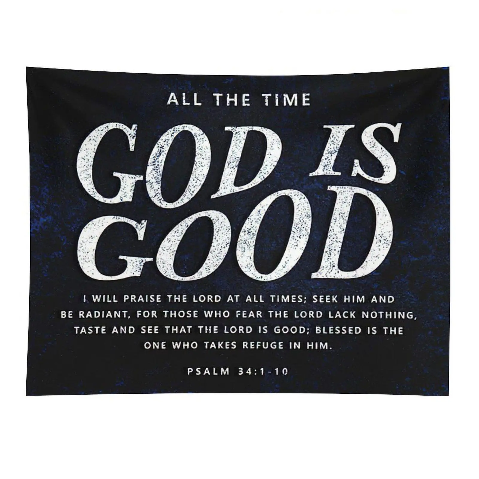 God Is Good Psalm Bible Verse Tapestry Christian Wall Hanging Decor