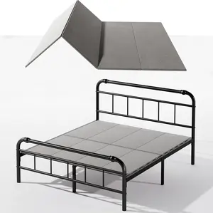 AARDHEN Queen Size Bunkie Board (78"x56"), Heavy-Duty Reinforced 8mm Under Mattress Support, Low-Profile Folding Bed Base