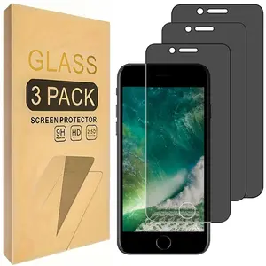 Privacy Screen Protector for iPhone 8 Plus & iPhone 7 Plus, Anti-Spy Protective Tempered Glass Film, 3-Pack, Enhance Privacy Protection, Accessories