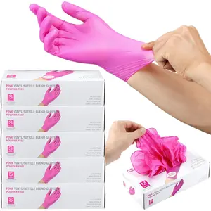 500 Pairs Vinyl  Blend Gloves Disposable Latex Free  Free Gloves for Esthetician, Cleaning Gloves