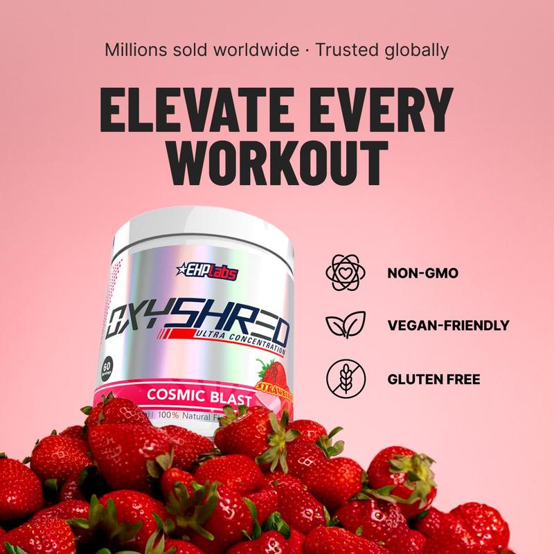 EHPlabs OxyShred Ultra Concentration Pre Workout and Shaker Cup Bundle | Ultra Concentrated Pre Workout Formula with Mixing Cup | Supports Energy and Training Performance