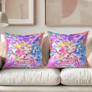 Kimi to Idol Precure inspired square pillow cover, by pillowcase, decorative pillowcase, suitable for gift giving.