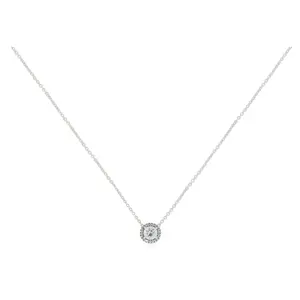 Pandora Sterling Silver Round CZ Necklace - 396240CZ-45