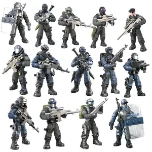 2025 Military Army World War WW2 SWAT Soldiers Police Figures Building Blocks Bricks Learning Toys For Children Gift