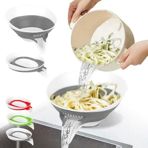 Collapsible Colander - Small Strainer Basket, Side-Drain Design, Dishwasher Safe  Strainer for Pasta, Fruits, Vegetables