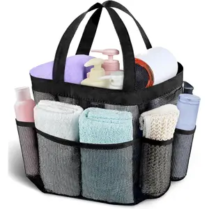 Mesh Shower Caddy Portable, Quick Dry Hanging Shower Tote Bag for College Dorm Room Essentials, Large Capacity Shower Caddy Dorm for Bathroom Gym Swimming