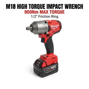Milwaukee M18 FMTIWF12 18V High Torque Impact Wrench With 900Nm Output For Mechanical Disassembly And Fastening Work construction gear， Impact Wrench kit heavy-duty task