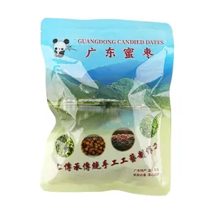 PANDA Guangdong Candied Jujube Dates - Sweet Red Dates, 227g (8oz) - Traditional Chinese Snack, Healthy Fruit Preserve