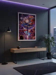 Ascension Through the Spores -- Satin Poster