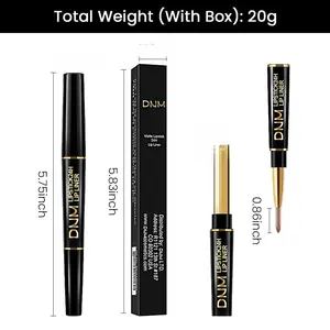 evpct 3Pcs Light Nude Dark Deep Brown Matte Lip Liner and Lipstick Combo Set Kit for Women, Magic Lipstick 24 Hours Original Lip Liner Makeup Stain Gloss Plumper Long Lasting Waterproof labial