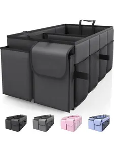 Car Trunk Organizer, Foldable Backseat Storage for Suvs & Sedans, Durable Car Organization System, Ideal for Car Accessories & Tools