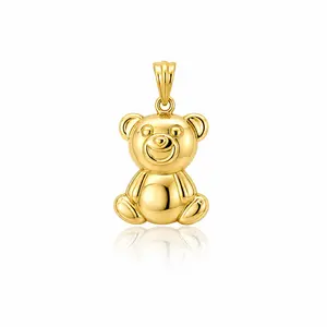 10K Teddy Bear Pendant