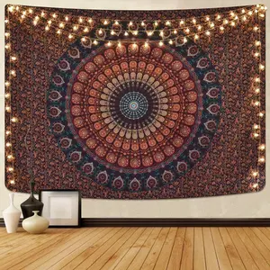 Tapestry  Bohemian Mandala Tapestry Hippie Tapestries Psychedelic Peacock Boho Tapestry Wall Hanging for Bedroom