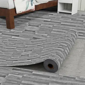 40*100cm Thickened 0.25mm Grey Bathroom Toilet Waterproof Floor Sticker - Self-adhesive Non-slip Bathroom Floor Tile Renovation Kitchen Floor Decal, Non Slip Flooring, Easy to Install