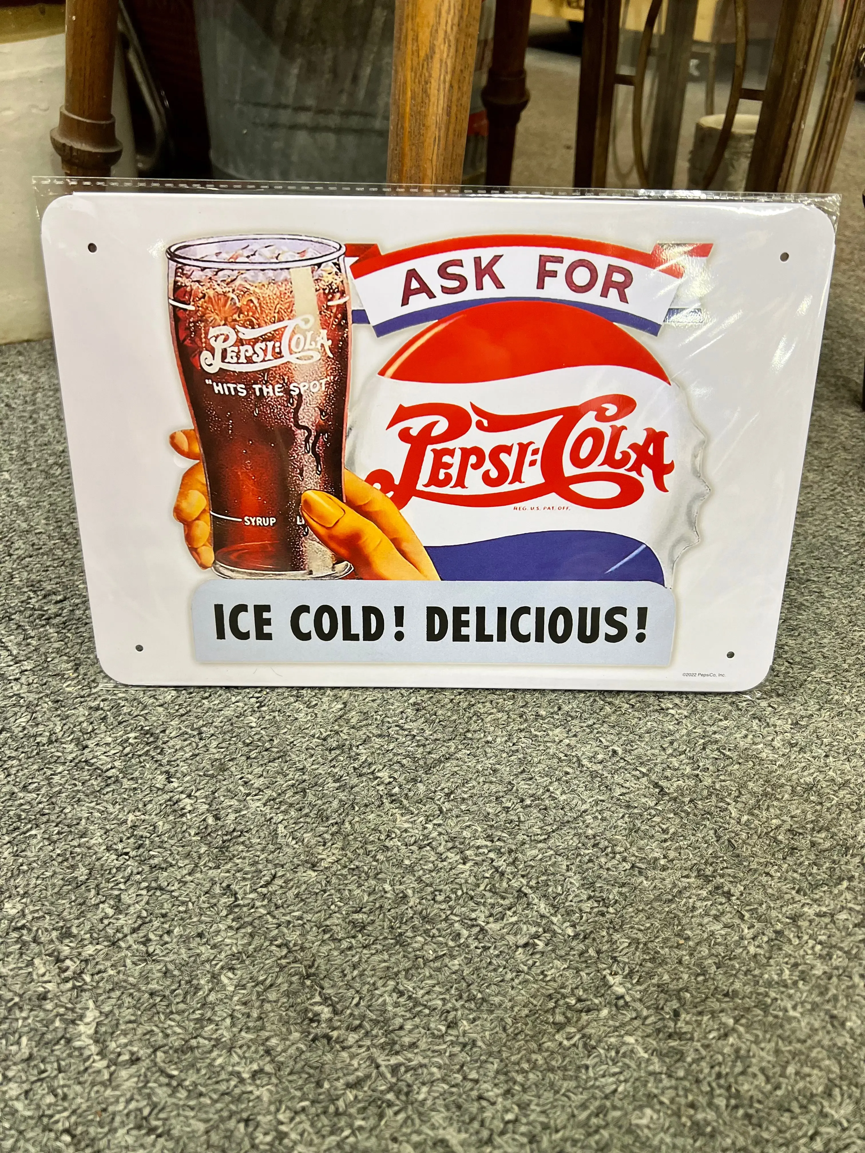Pepsi Cola Ice Cold Delicious Metal Sign