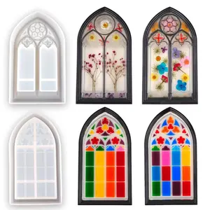 Stained Glass Silicone Resin Mold Trinket Dish Church Cathedral Window