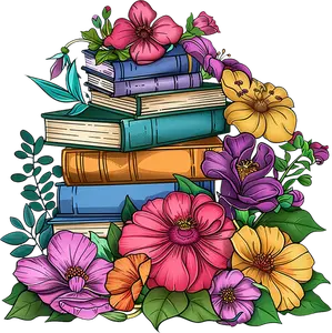 DTF Transfer – GH Books and Flowers Multi Sizes