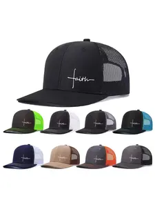 2pcs/1pc Unisex Baseball Cap Cross Printing Hat Mesh Hats for Mens Women Richardson Slightly Curved Brim Baseball Cap Adjustable Trucker Hats Dad Hats Outdoor Mesh Breathable Sun Hat