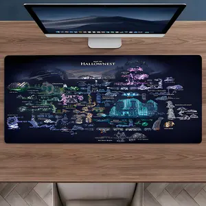 Fantasy Game Aesthetic Large Gaming Mouse Pad,Aesthetic Desktop Drotection Pad,Washable Rubber Pad Non-Slip Lock Edge Multi-Size Mouse Pad Suitable For Home Office,Good Gift for Family and Friends