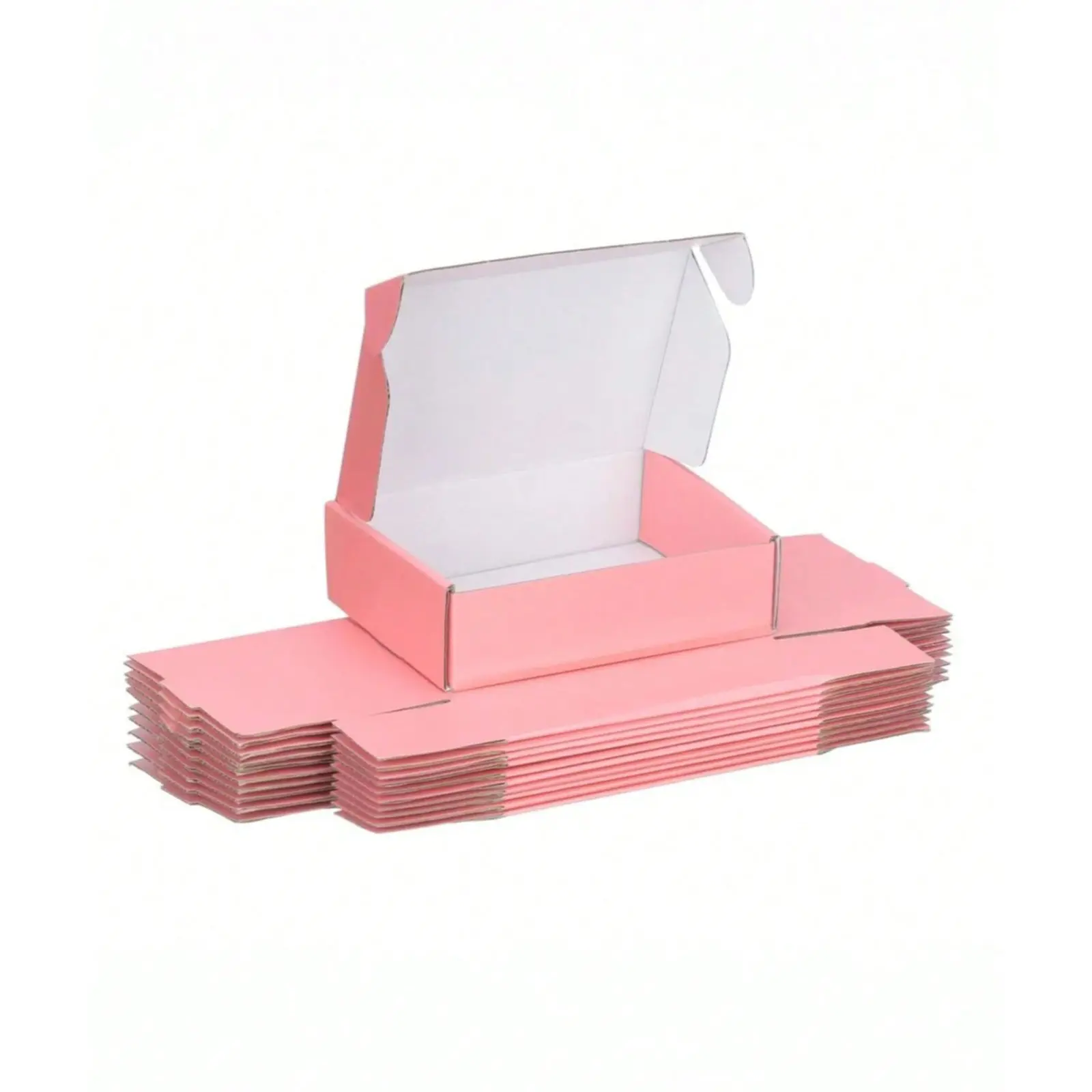Small Corrugated Paper Transport Boxes, Durable Mail Packaging, Gift Storage, Collapsible Storage Bins, Collapsible Design Boxes, Stackable Storage, Reusable Shipping Containers, 2/10 Pieces, 20x13x2.8 Cm
