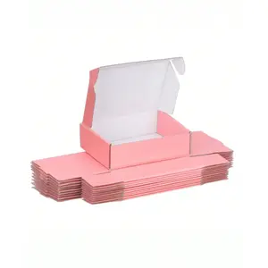 Small Corrugated Paper Transport Boxes, Durable Mail Packaging, Gift Storage, Collapsible Stackable Storage, Reusable Shipping Containers, 2/10 Pieces, 20x13x2.8 Cm