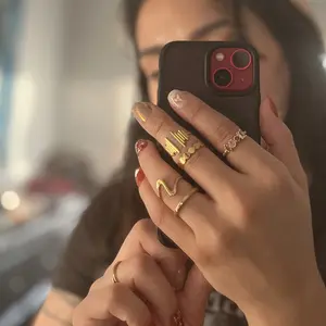 Unisex Plain Casual Stainless Steel Cuff Ring, Elegant Casual Ring, Summer 2024 All-match Jewelry for Boys Gift, Female Classic Fashion Accessories for Daily Wear